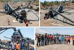 150TPH Mountain Rock Stationary Crushing Plant in Indonesia
